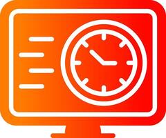 Fast Time Glyph Gradient Icon vector