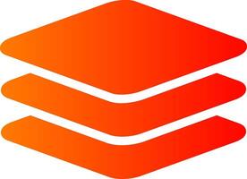 Layers Glyph Gradient Icon vector