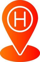Location Glyph Gradient Icon vector