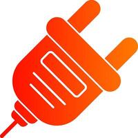 Plug Glyph Gradient Icon vector