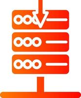 Server Down Glyph Gradient Icon vector