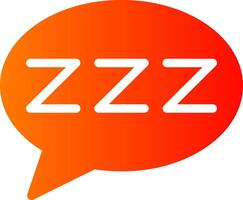 Sleep Glyph Gradient Icon vector