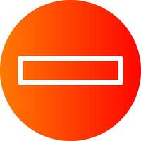 Minus Glyph Gradient Icon vector