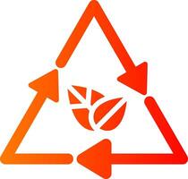 Recycle Glyph Gradient Icon vector