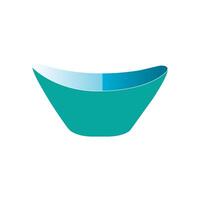 oval bowl design vector