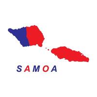 map of samoa region vector