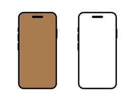 A Set of Brand New Smartphone Mockup Front View vector