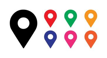 A Set of Location Pin Pointer or Maps Marker Icon vector