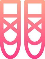 Two pink shoes with a bow on the side vector