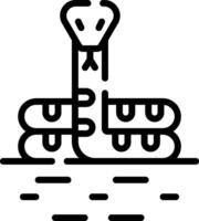 A snake is sitting on a boat in the water vector