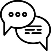 Two speech bubbles with a message in one vector