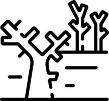 A black and white illustration of a tree with branches vector