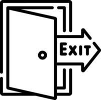 Exit sign icon illustration vector