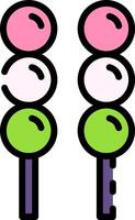 Two lollipops with different colors on them vector
