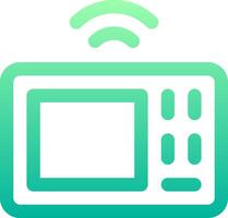 A microwave with wifi icon on it vector