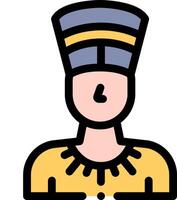 An icon of a woman wearing a hat vector