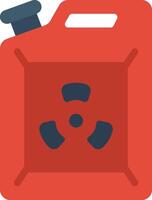 A gas can with a radioactive symbol on it vector