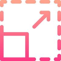 A pink square with an arrow pointing up vector