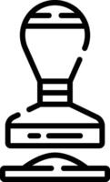 A black and white stamp with a white background vector