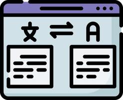 A computer screen with two papers and an arrow vector