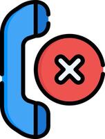 A phone with a red x on it vector