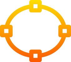 A circle with squares in it vector