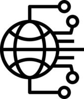 A globe with a network symbol on it vector