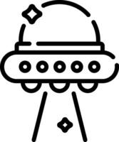 Alien spaceship illustration vector
