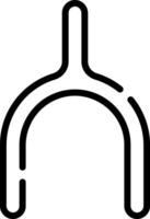 A black and white icon of a pipe vector