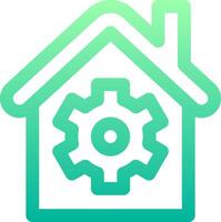A house with gears inside it vector