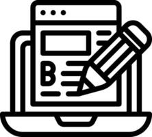 A black and white image of a pen and paper vector