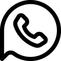 Whatsapp icon with a phone in a speech bubble vector
