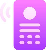 A purple phone with a white background vector