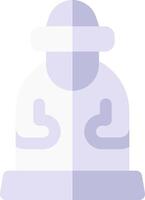 A purple man in a hat and coat vector