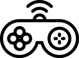 A black and white image of a game controller vector