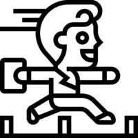 A man running with a hammer on a track vector