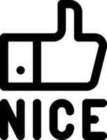 A nice logo with a thumb up and a thumbs down vector
