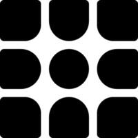 A black and white square with a circle in the middle vector