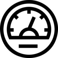 A black and white image of a speedometer vector
