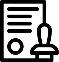 A stamp and a document icon vector