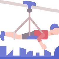 A man is hanging from a rope in the air vector