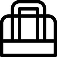 A black and white image of a bag vector