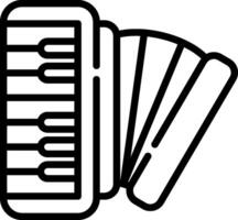An accordion icon on a white background vector