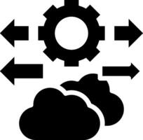 Cloud computing and cloud computing icon vector