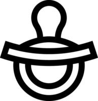 A black and white image of a pacifier vector