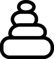 A stack of stacked stones is shown in black and white vector