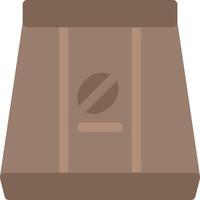 A brown bag with coffee beans on it vector