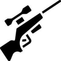 A rifle with a scope and a scope on it vector
