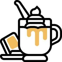 A cup of coffee with a spoon and a spoon vector