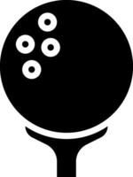 A bowling ball with four balls on it vector